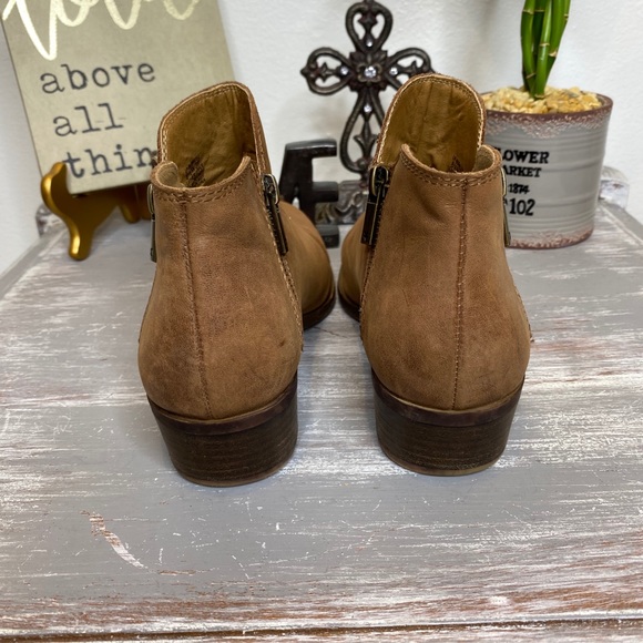 Lucky Brand brown zipper ankle boots booties Size 8.5M - Picture 5 of 10